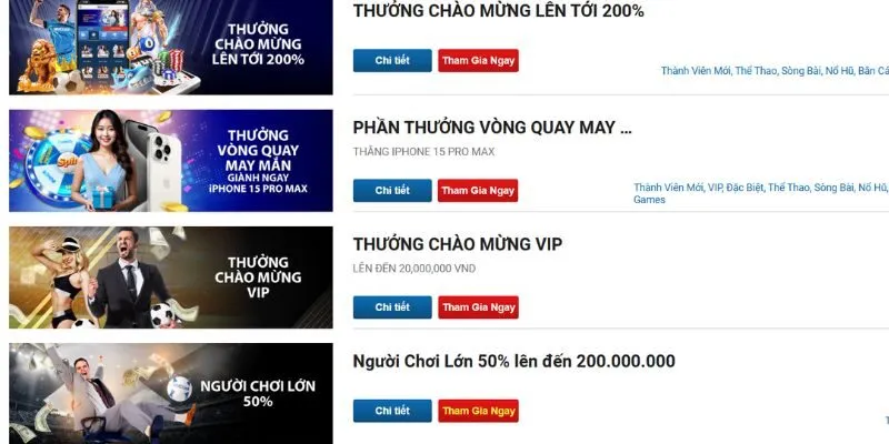 Nhiều khuyến mãi cho hội viên